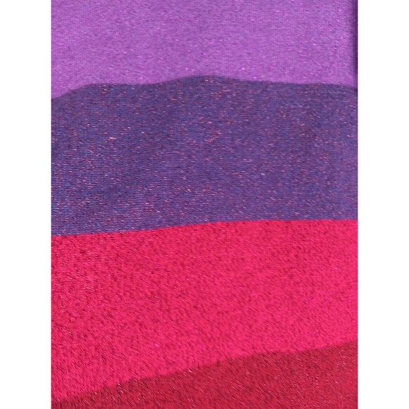 Express Women Striped Multicolor Mettalic Short Sleeve Vneck Sweater Size Xsmall - Picture 3 of 8